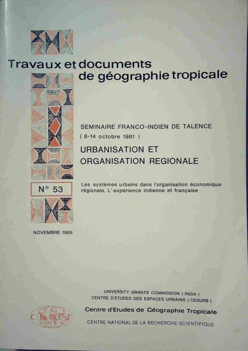 Urbanisation et organisation régionale - Collectif