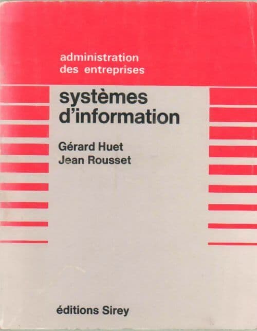 Systèmes d'information - Jean Rousset