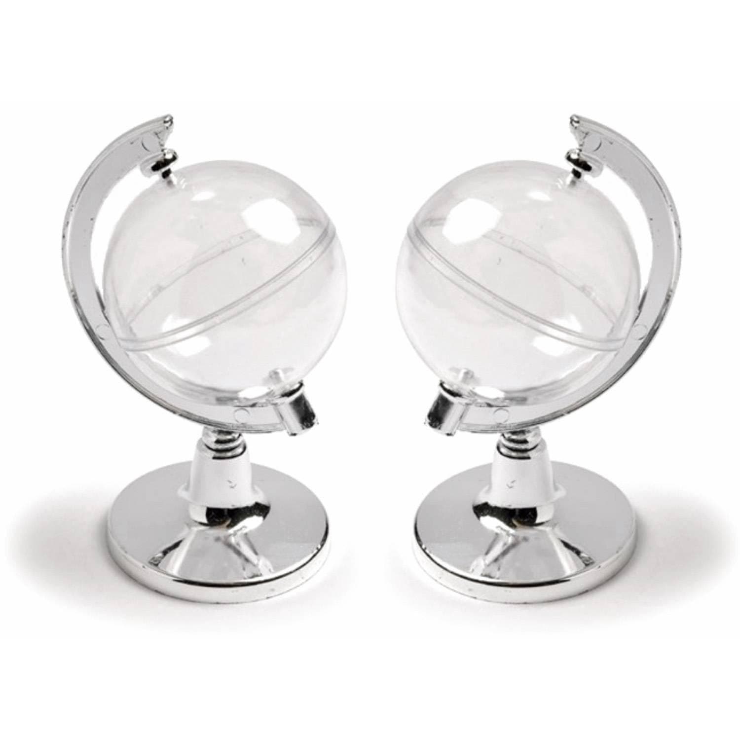 Lot de 2 ballotins Globes Terrestres Mappemondes PVC 11cm